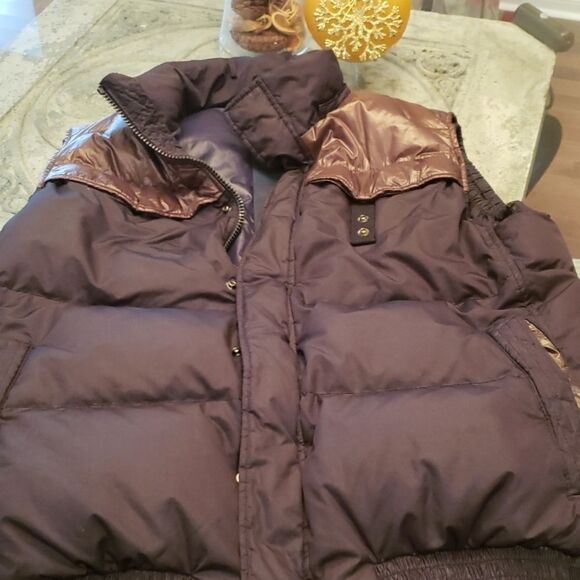 ⭐ Hugo Boss men's dark brown puffy vest Large - Picture 2 of 4